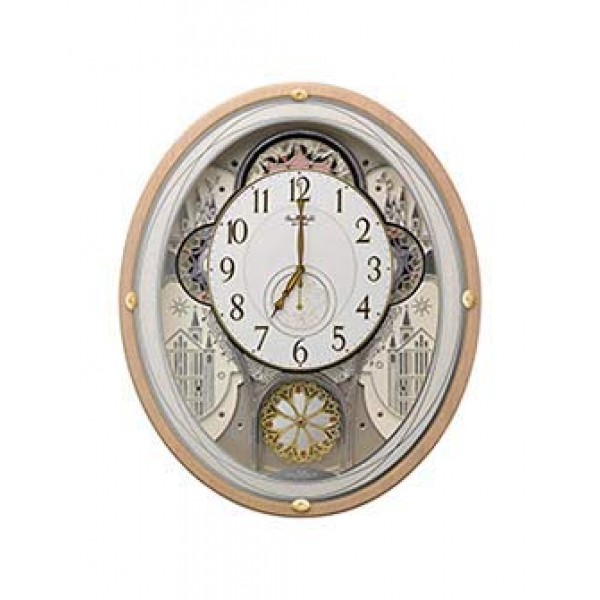 Rhythm (Japan) - 16 "Inch Magic Motion Clocks Wooden Wall Clock- 41.4x49.6x9.1Cm (Silent Movement, Silent Silky Pink Wooden Case) Rhythm (Japan) - 16 "Inch Magic Motion Clocks Wooden Wall Clock- 41.4x49.6x9.1Cm (Silent Movement, Silent Silky Pink Wooden Case)