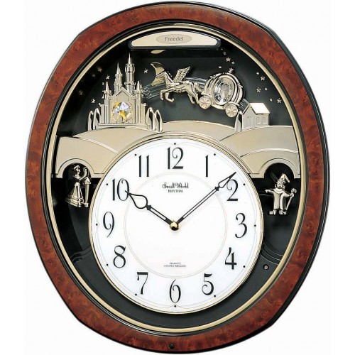 Rhythm(Japan) 6 Melodies (CTS Sound),Hourly Melody,Automatic Melody Silencer by Sensor,Pendulum Magic Motion Clock 36x41.0x7.0cm