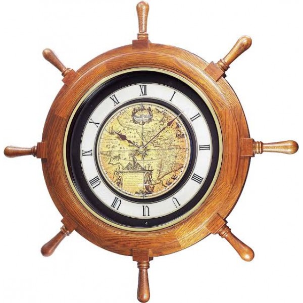 Rhythm (Japan) - 25 "Inch  Magic Motion Clocks Wooden Wall Clock- 64x64x11.5Cm (Silent Movement, Silent Silky Brown Wooden Case)