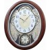 Rhythm (Japan) - 16 "Inch  Magic Motion Clocks Wooden Wall Clock- 42x48.5x9Cm (Silent Movement, Silent Silky Brown Wooden Case)