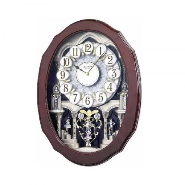 Rhythm (Japan) - 16 "Inch Magic Motion Clocks Wooden Wall Clock- 42x57x11.5Cm (Silent Movement, Silent Silky Brown Wooden Case) Rhythm (Japan) - 16 "Inch Magic Motion Clocks Wooden Wall Clock- 42x57x11.5Cm (Silent Movement, Silent Silky Brown Wooden Case)