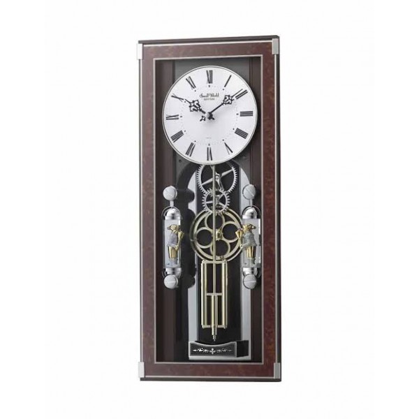 Rhythm (Japan) - 9 "Inch Magic Motion Clocks Wooden Wall Clock- 23.4x55x9.4Cm (Silent Movement, Silent Silky Brown Wooden Case) Rhythm (Japan) - 9 "Inch Magic Motion Clocks Wooden Wall Clock- 23.4x55x9.4Cm (Silent Movement, Silent Silky Brown Wooden Case)