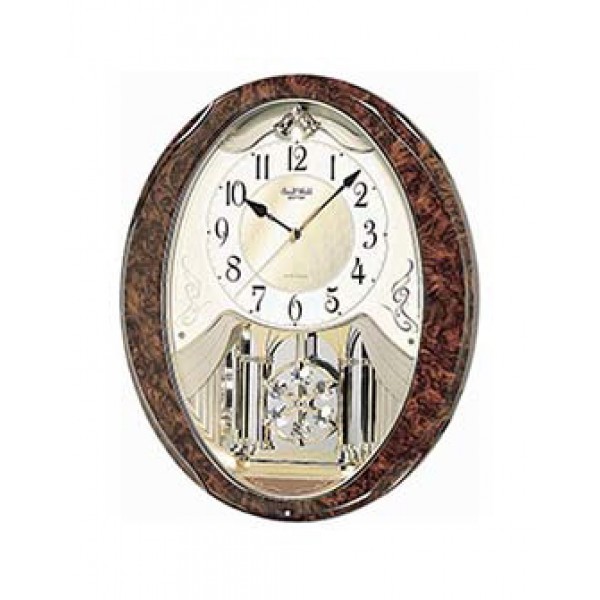 Rhythm (Japan) - 13 "Inch Magic Motion Clocks Wooden Wall Clock- 35.2x43.3x7.3Cm (Silent Movement, Silent Silky Brown Plastic Case) Rhythm (Japan) - 13 "Inch Magic Motion Clocks Wooden Wall Clock- 35.2x43.3x7.3Cm (Silent Movement, Silent Silky Brown Plastic Case)