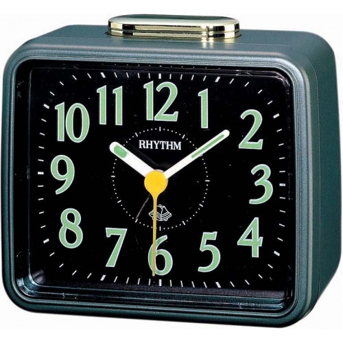 Rhythm(Japan)Metallic Blue Radium Bell Alarm Clock 