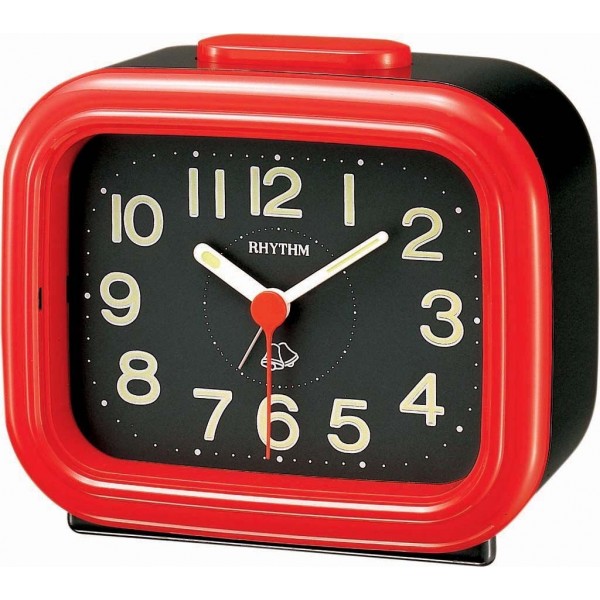 Rhythm (Japan) Plastic Clock Value Added Beep Alarm Table Clock, Numerals Dial, Plastic Case Analogue 11x10x6cms Rhythm (Japan) Plastic Clock Value Added Beep Alarm Table Clock, Numerals Dial, Plastic Case Analogue 11x10x6cms