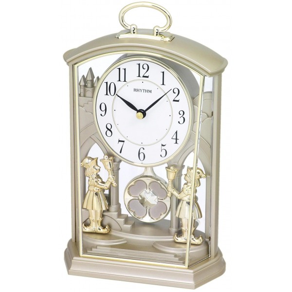 Rhythm (Japan) Plastic Contemporary Motion Table Clock, Comfort Swing Pendulum, Plastic Case Analogue 17x21x7cms Rhythm (Japan) Plastic Contemporary Motion Table Clock, Comfort Swing Pendulum, Plastic Case Analogue 17x21x7cms