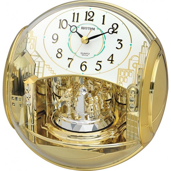 Rhythm Gold round contemporary motion clocks Rhythm Gold round contemporary motion clocks
