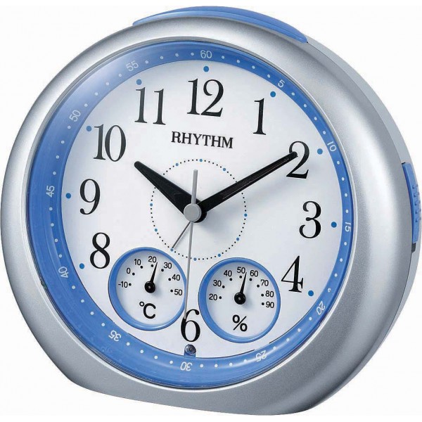 Rhythm(Japan) Silver Plastic Super Silent Alarm Clocks Rhythm(Japan) Silver Plastic Super Silent Alarm Clocks