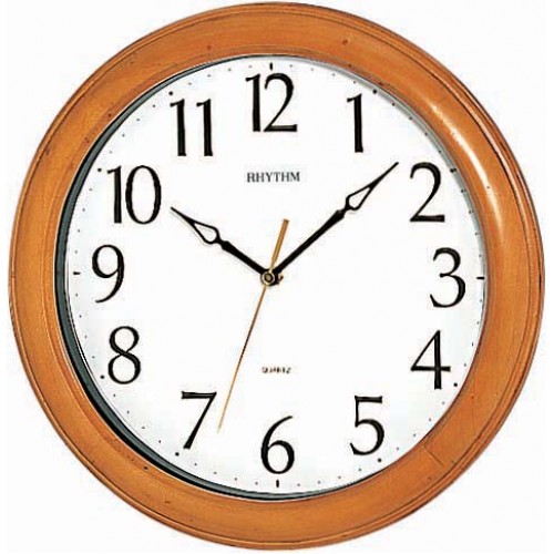 Rhythm(Japan) Brown Wooden Wall Clock 31.0x31.0x5.0cm