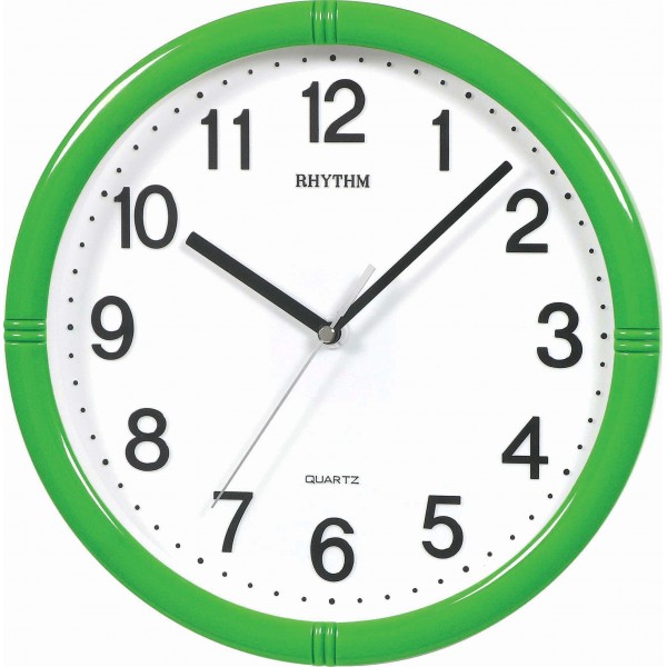 Rhythm Analog 28 cm X 4.3 cm Wall Clock (Green, With Glass) Rhythm Analog 28 cm X 4.3 cm Wall Clock (Green, With Glass)