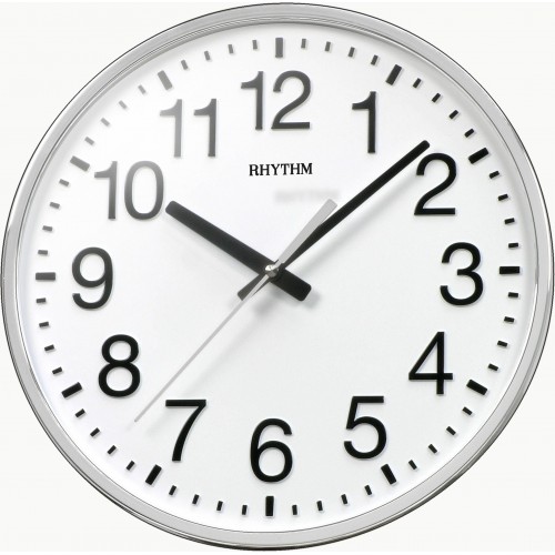 Rhythm(Japan) 3D Numerals, Silent Silky Move Wall Clock 33.0x33.0x4.7cm