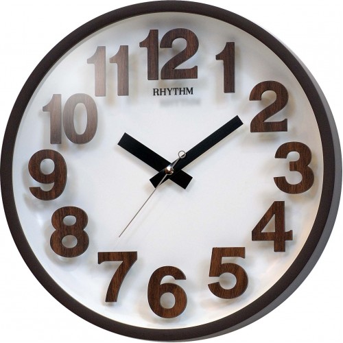 Rhythm(Japan) Brown Plastic VALUE ADDED WALL CLOCKS