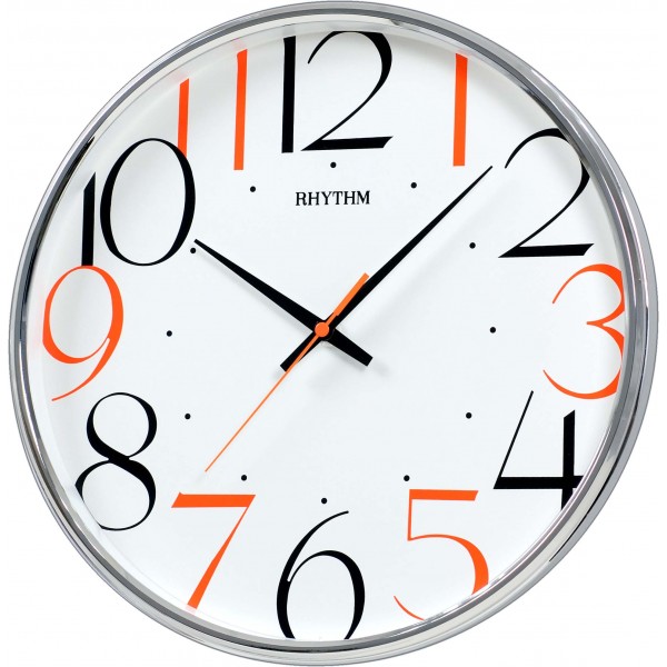 Rhythm (Japan) Plastic Round Clock Value Added Wall Clock 3D Numerals, Silent Silky Move, Pearl Printing Dial Plastic Case Analogue ⌀32x32x5.0cms Rhythm (Japan) Plastic Round Clock Value Added Wall Clock 3D Numerals, Silent Silky Move, Pearl Printing Dial Plastic Case Analogue ⌀32x32x5.0cms
