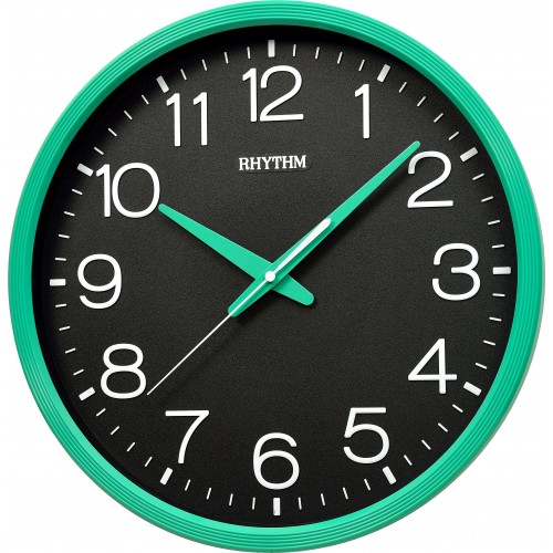 Rhythm(Japan) Plastic Wall Clock 3D Numerals Silent Silky Move