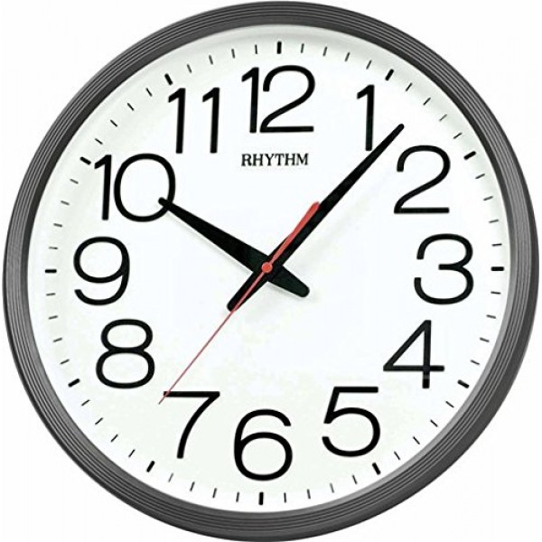 Rhythm (Japan) Plastic Round Clock Value Added Wall Clock 3D Numerals, Silent Silky Move Plastic Case Analogue ⌀36x36x5.0cms Rhythm (Japan) Plastic Round Clock Value Added Wall Clock 3D Numerals, Silent Silky Move Plastic Case Analogue ⌀36x36x5.0cms