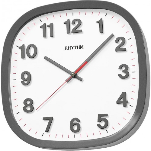 Rhythm(Japan) 3D Numerals,Silent Silky Move Value Added Wall Clock 30.5x30.5x4.6cm