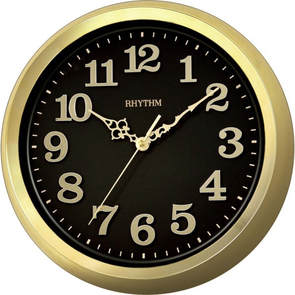 Rhythm(Japan) 3D Numerals,Silent Silky Move Wall Clock Rhythm(Japan) 3D Numerals,Silent Silky Move Wall Clock