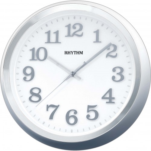 Rhythm(Japan) 3D Numerals,Silent Silky Move Wall Clock