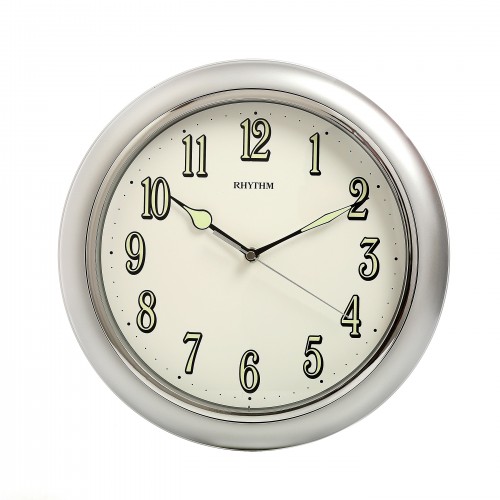 Rhythm Value Added Wall Clock Super Luminous Glow in The Dark Analog [31x31x4.5cm]
