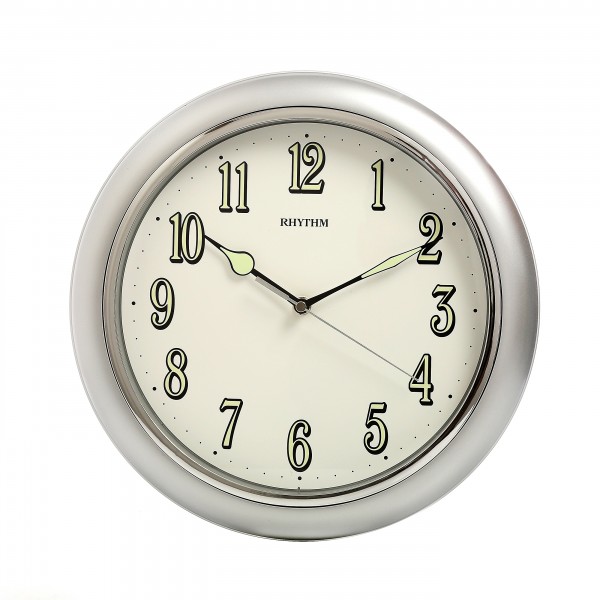 Rhythm Value Added Wall Clock Super Luminous Glow in The Dark Analog [31x31x4.5cm]