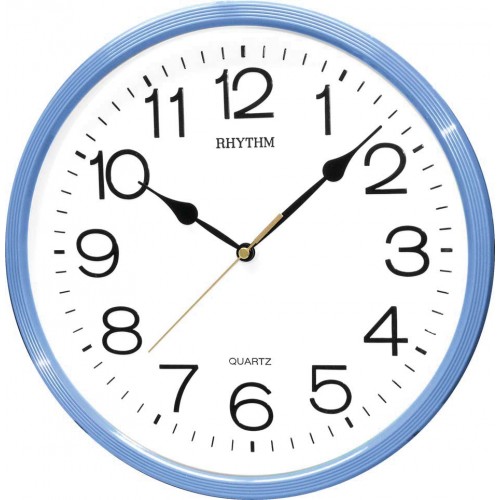 Rhythm(Japan) Blue Plastic Basic Wall Clocks