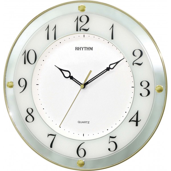 RHYTHM (Japan) Value Added Wall Clocks Silent Silky Move Gold CASE Battery: AA x 1 RHYTHM (Japan) Value Added Wall Clocks Silent Silky Move Gold CASE Battery: AA x 1