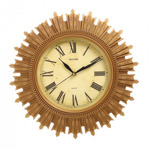 Rhythm Value Added Wall Clock Silent Silky Move Poly Case [37.0X37.0X4.3Cm]