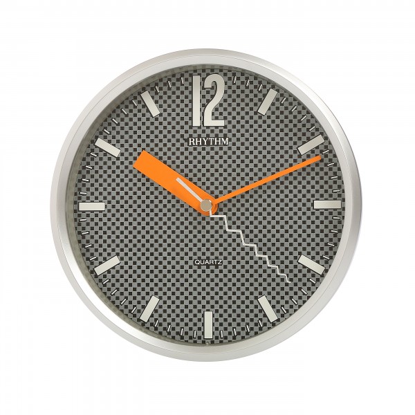 Rhythm (Japan) Plastic Round Clock Value Added Wall Clock 3D Numerals, Silent Silky Move Plastic Case Analogue ⌀18x18x5.0cms