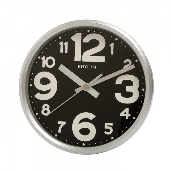 Rhythm (Japan) Plastic Round Clock Value Added Wall & Table Clock 3D Numerals, Silent Silky Move Plastic Case Analogue ⌀18x18x5.0cms Rhythm (Japan) Plastic Round Clock Value Added Wall & Table Clock 3D Numerals, Silent Silky Move Plastic Case Analogue ⌀18x18x5.0cms