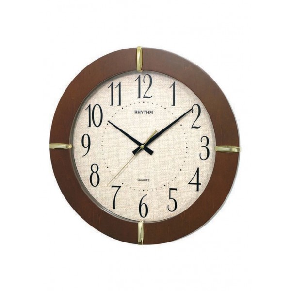Rhythm (Japan) - 15 "Inch Wooden Wall Clocks Chime Wooden Wall Clock- 39.6x39.6x5.6Cm (Silent Movement, Silent Silky Brown Wooden Case) Rhythm (Japan) - 15 "Inch Wooden Wall Clocks Chime Wooden Wall Clock- 39.6x39.6x5.6Cm (Silent Movement, Silent Silky Brown Wooden Case)