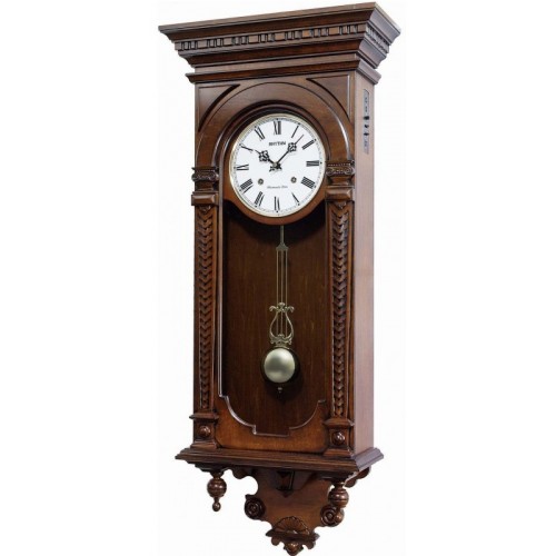 Rhythm (Japan) - 14 "Inch Height Comfort Swing Pendulum Wooden Wall Clock- 38x90x15Cm (Silent Movement, Silent Silky Brown Wooden Case)