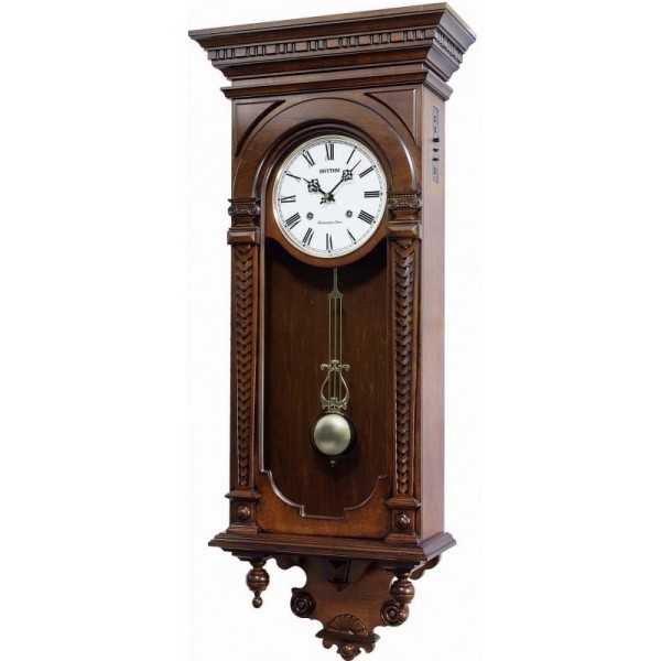 Rhythm (Japan) - 14 "Inch Height Comfort Swing Pendulum Wooden Wall Clock- 38x90x15Cm (Silent Movement, Silent Silky Brown Wooden Case) Rhythm (Japan) - 14 "Inch Height Comfort Swing Pendulum Wooden Wall Clock- 38x90x15Cm (Silent Movement, Silent Silky Brown Wooden Case)