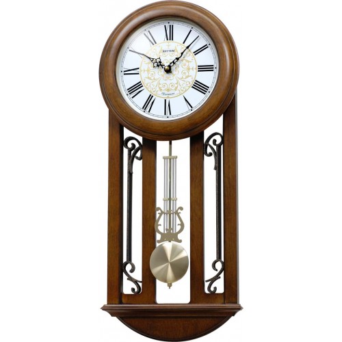 Rhythm 3Chimes Wooden Wall Clock 25.8x61.3x7.5cm