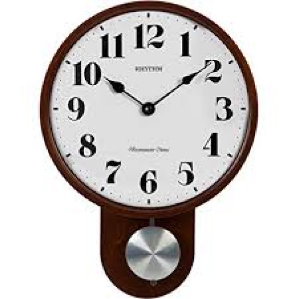 Rhythm (Japan) - 10 "Inch Height SIP(Sound In Place) Wall Clocks Wooden Wall Clock- 27x37.4x7.5Cm (Silent Movement, Silent Silky Brown Wooden Case) Rhythm (Japan) - 10 "Inch Height SIP(Sound In Place) Wall Clocks Wooden Wall Clock- 27x37.4x7.5Cm (Silent Movement, Silent Silky Brown Wooden Case)