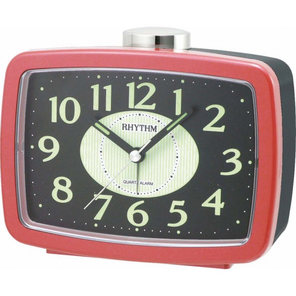 Rhythm(Japan) Red Plastic Imported Basic Bell Alarm Clocks Rhythm(Japan) Red Plastic Imported Basic Bell Alarm Clocks