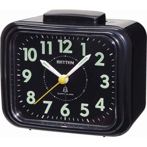 Rhythm(Japan) Red Plastic Imported Basic Bell Alarm Clocks