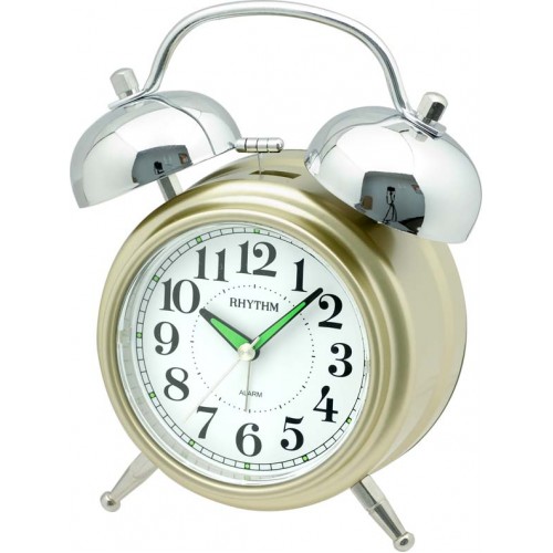 Rhythm Value Added Melody and Bell Snooze Light Silky Move Alarm Clock 13x19x7cm