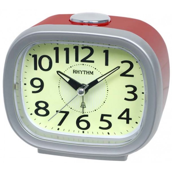 Rhythm (Japan) Plastic Clock Value Added Beep Alarm Table Clock, Numerals Dial, Plastic Case Analogue 11x9x6cms Rhythm (Japan) Plastic Clock Value Added Beep Alarm Table Clock, Numerals Dial, Plastic Case Analogue 11x9x6cms