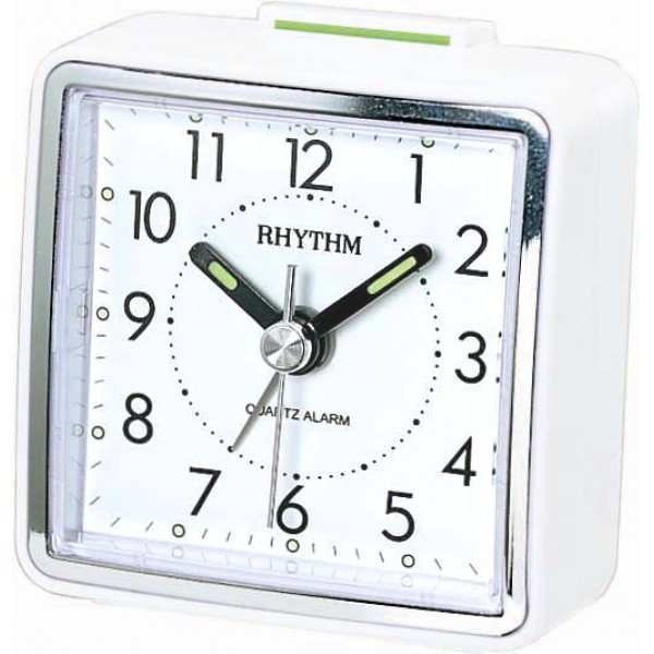 Rhythm (Japan) Plastic Clock Value Added Beep Alarm Table Clock, Tumbling Beep Alarm, See-Through Pack Numerals Dial, Plastic Case Analogue 6x6x4cms Rhythm (Japan) Plastic Clock Value Added Beep Alarm Table Clock, Tumbling Beep Alarm, See-Through Pack Numerals Dial, Plastic Case Analogue 6x6x4cms