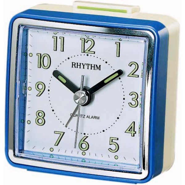 Rhythm (Japan) Plastic Clock Value Added Beep Alarm Table Clock, Tumbling Beep Alarm, See-Through Pack Numerals Dial, Plastic Case Analogue 6x6x4cms Rhythm (Japan) Plastic Clock Value Added Beep Alarm Table Clock, Tumbling Beep Alarm, See-Through Pack Numerals Dial, Plastic Case Analogue 6x6x4cms