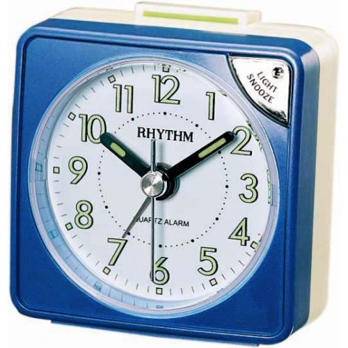 Rhythm (Japan) Plastic Clock Value Added Beep Alarm Table Clock, Tumbling Beep Alarm, See-Through Pack Numerals Dial, Plastic Case Analogue 6x6x4cms