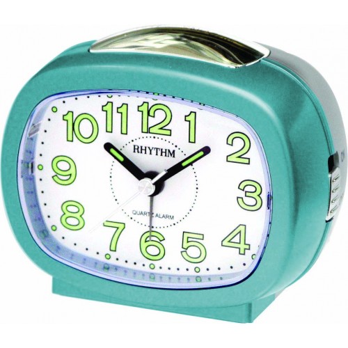 Rhythm(Japan) Blue Plastic Imported Value Added Bell Alarm Clock
