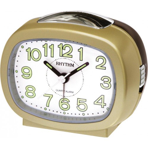 Rhythm(Japan) Gold Plastic Imported Value Added Bell Alarm Clock