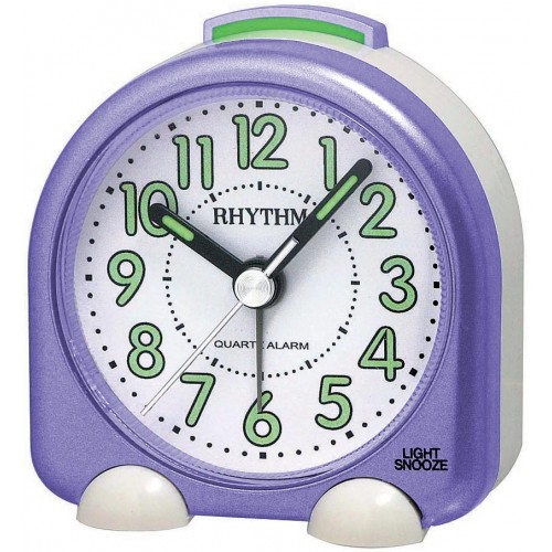 Rhythm (Japan) Plastic Clock Value Added Beep Alarm Table Clock, Tumbling Beep Alarm, See-Through Pack Numerals Dial, Plastic Case Analogue 7x7x3cms