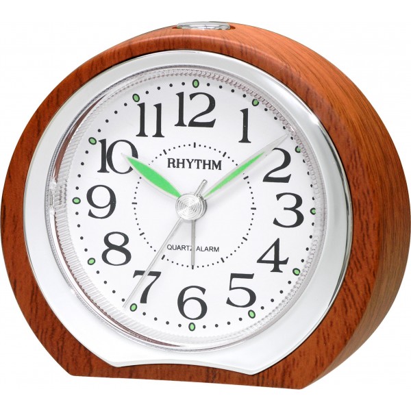 Rhythm(Japan) Silver Plastic Imported Value Added Bell Alarm Clock