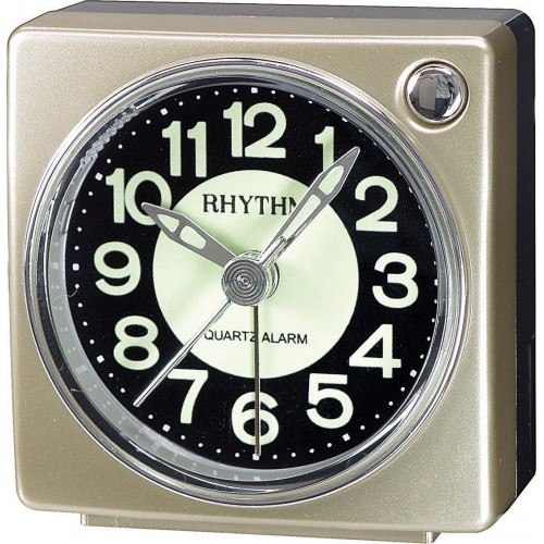 Rhythm Value Added Beep Alarm Clock Gold 6.0x6.2x3.5cm