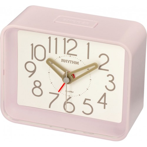 Rhythm (Japan) Plastic Clock Value Added Bell/Beep Alarm Table Clock, Numerals Dial, Plastic Case Analogue 8x7x3cms