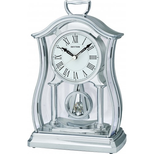 Rhythm(Japan) Silver Plastic Contemporary Motion Clocks