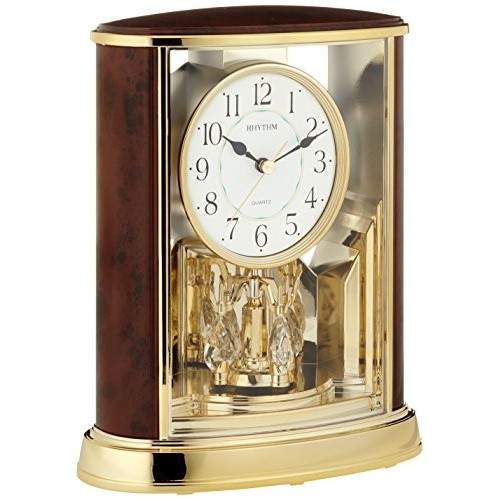 Rhythm (Japan) Plastic Contemporary Motion Table Clock, Rotation Pendulum, Plastic Case Analogue Dimension- 19x24x10cms