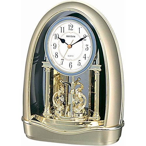Rhythm(Japan) Contemporary Motion One Direction Rotating Pendulum Anniversary Clock 22.5x29.0x15.5cm(Gift Item)